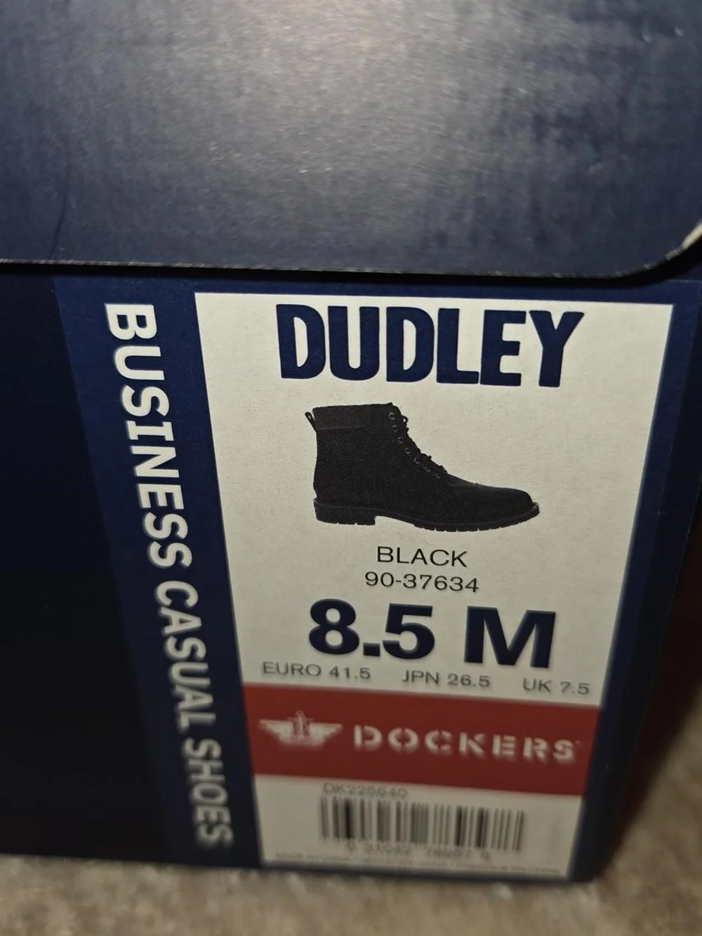 Dockers Men's Black Lace-Up Dudley Ankle Boots